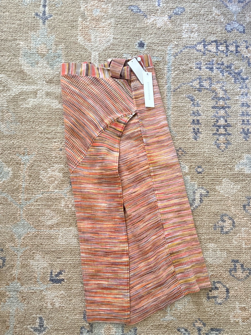 Jonathan Simkhai Coral Space Dye Ribbed Knit Skirt